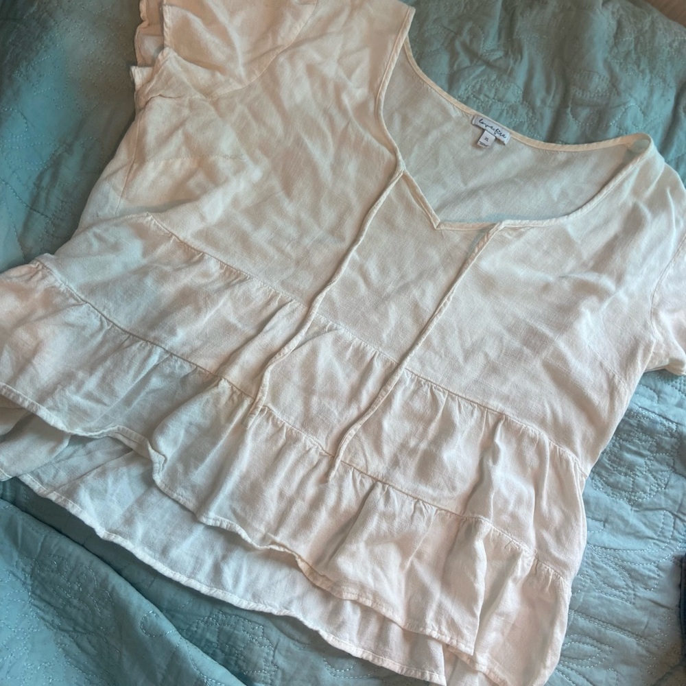 White cropped top
